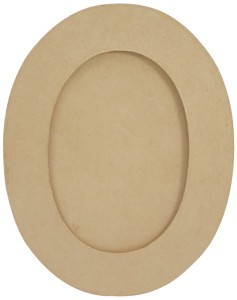 Ramka owalna z masy papierowej 30 x 23,5 x 0,8 cm, Decopatch