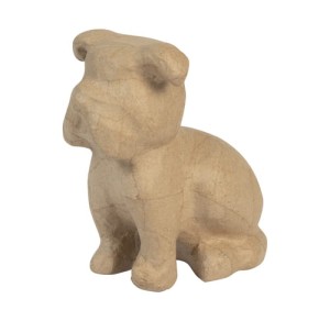 Figura Buldog Siedzący z masy papierowej 15 x 9,5 x 16 cm, Decopatch