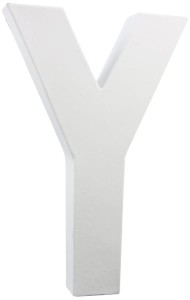 Litera Y z masy papierowej 3D 20 cm, Decopatch