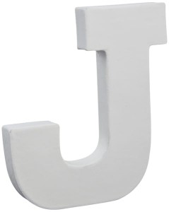 Litera J z masy papierowej 3D 12 x 10,5 x 1,5 cm, Decopatch