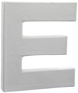 Litera E z masy papierowej 3D 12 x 10,5 x 1,5 cm, Decopatch