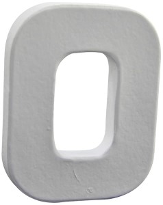 Litera O z masy papierowej 3D 12 x 10,5 x 1,5 cm, Decopatch