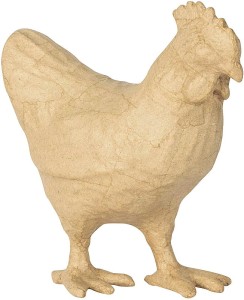 Figura Kura z masy papierowej 18 x 8,5 x 19 cm, Decopatch