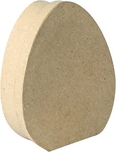 Pudełko w kształcie jajka z masy papierowej 12 x 14,5 x 4 cm, Decopatch