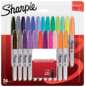 Markery permanentne Sharpie zestaw 24 sztuki Fine