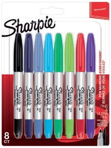 Markery permanentne Sharpie dwustronne 8 sztuk Fine + Ultra Fine