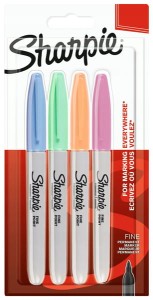 Markery permanentne Sharpie pastelowe zestaw 4 sztuk Fine