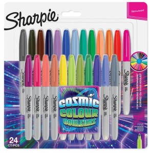 Markery permanentne Sharpie zestaw 24 sztuki Fine Cosmic