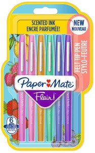 Flamastry pachnące Paper Mate 6 kolorów Flair Scented