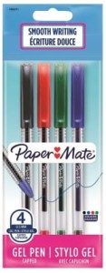 Długopisy żelowe Jiffy 0,5 mm 4 kolory, Paper Mate