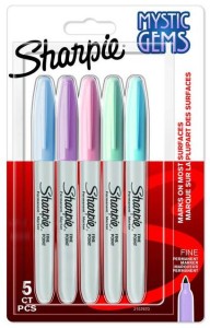 Markery permanentne Sharpie 5 sztuk Fine Mystic Gems