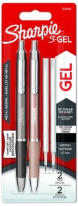 Długopis żelowy S-Gel Sharpie czarny 0,7 mm 2 sztuki + 2 wkłady