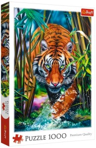 Puzzle Trefl 1000 elementów Drapieżny tygrys