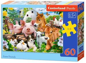 Puzzle 60 el.  B-066209 Farm Friends, Castorland