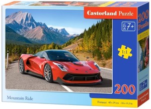 Puzzle 200 elementów Samochód sportowy Góry, Castorland