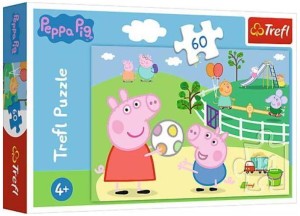 Puzzle Trefl 60 elementów Świnka Peppa Zabawy w gronie przyjaciół 4+