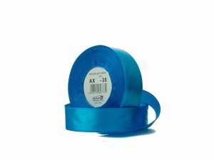 Wstążka satynowa niebieska 25 mm 32 mb. AX25-35, Aliga