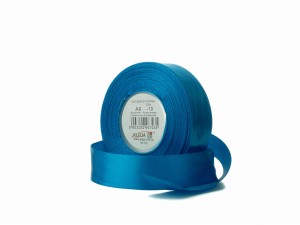Wstążka satynowa niebieska-ciemna 25 mm 32 mb. AX25-19, Aliga