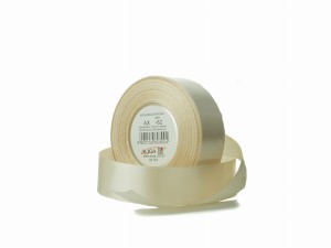 Wstążka satynowa szara-ciepła 25 mm 32 mb. AX25-62, Aliga