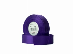 Wstążka satynowa fioletowa 6 mm 32 mb. AX06-34, Aliga