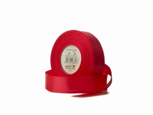 Wstążka satynowa czerwono-pomar. 6 mm 32 mb. AX06-26, Aliga