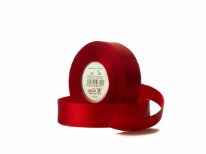 Wstążka satynowa czerwona 12 mm 32 mb. AX12-08, Aliga