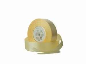 Wstążka satynowa beżowa 6 mm 32 mb. AX06-09, Aliga