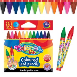 Kredki świecowe Colorino 12 kolorów Grafionowe