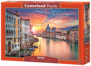 Puzzle 500 elementów Zachód Słońca w Wenecji, Castorland