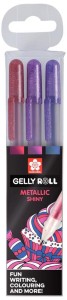 Długopisy Sakura Gelly Roll komplet 3 sztuk Sweets Metallic Żelowe