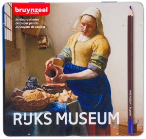 Kredki ołówkowe Bruynzeel 24 kolory w metalowej kasecie Rijksmuseum „Mleczarka”