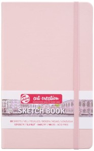 Szkicownik Talens w twardej oprawie 13x21 cm Pastelowy Róż z gumką Art Creation