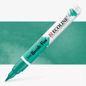 Pisak akwarelowy pędzelkowy Ecoline Brush Pen 602 Deep Green, Talens