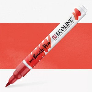 Pisak akwarelowy pędzelkowy Ecoline Brush Pen 334 Scarlet, Talens