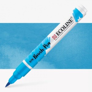 Pisak akwarelowy pędzelkowy Ecoline Brush Pen 578 Sky Blue, Talens