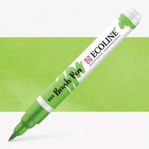 Pisak akwarelowy pędzelkowy Ecoline Brush Pen 665 Spring Green , Talens