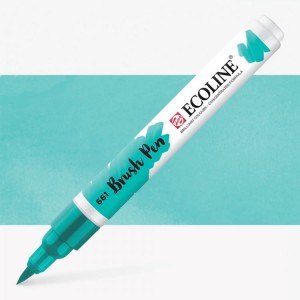Pisak akwarelowy pędzelkowy Ecoline Brush Pen 661 Turquise Green, Talens