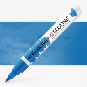 Pisak akwarelowy pędzelkowy Ecoline Brush Pen 505 Ultramarine Light, Talens