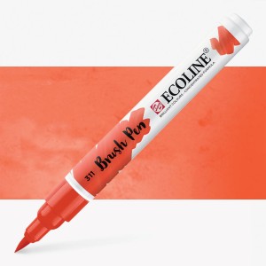 Pisak akwarelowy pędzelkowy Ecoline Brush Pen 311 Vermilion, Talens