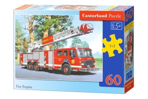 Puzzle 60 elementów Wóz strażacki, Castorland
