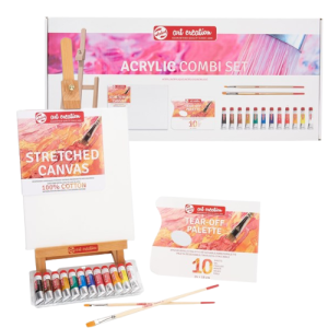 Farby akrylowe Talens 12 kolorów x 12 ml Zestaw startowy z akcesoriami Art Creation Combi Set