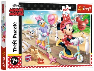 Puzzle Trefl 200 elementów Minnie na plaży