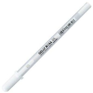Długopis żelowy biały Sakura Gelly Roll 0,3 mm 05