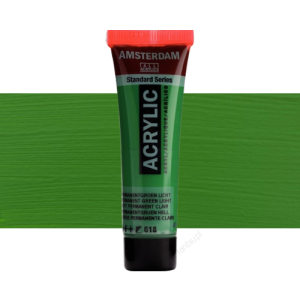 Farba akrylowa Amsterdam Talens 20 ml 618 Permanent Green Light