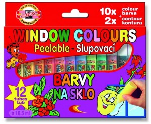 Farba witrażowa 10k.+2kont.10,5ml, 9739, Koh-I-Noor