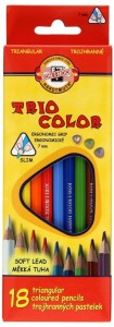 Kredki ołówkowe trójkątne 18 kolorów Triocolor Koh i Noor