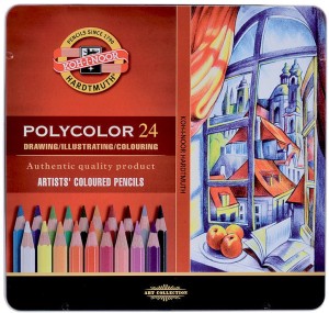 Kredki Polycolor w metalowym pudełku 24 kolory Koh i Noor