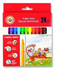 Flamastry szkolne zestaw 24 kolory Koh i Noor