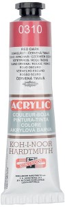 Farba akrylowa czerwona ciemna 40 ml, Koh i Noor