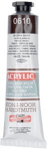 Farba akrylowa brązowa 40 ml, Koh i Noor